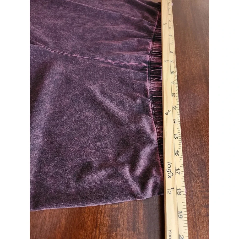 Jess &‎ Jane Capri Leggings Womens Plus 1X Chocolate & Wine USA Cotton Lot Of 2